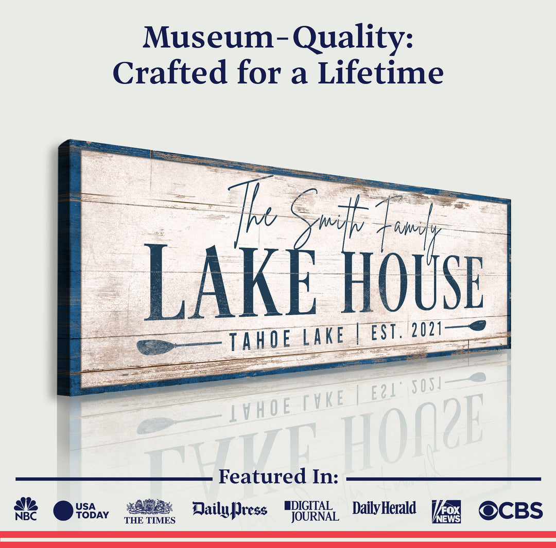 Personalized Lake House Sign V