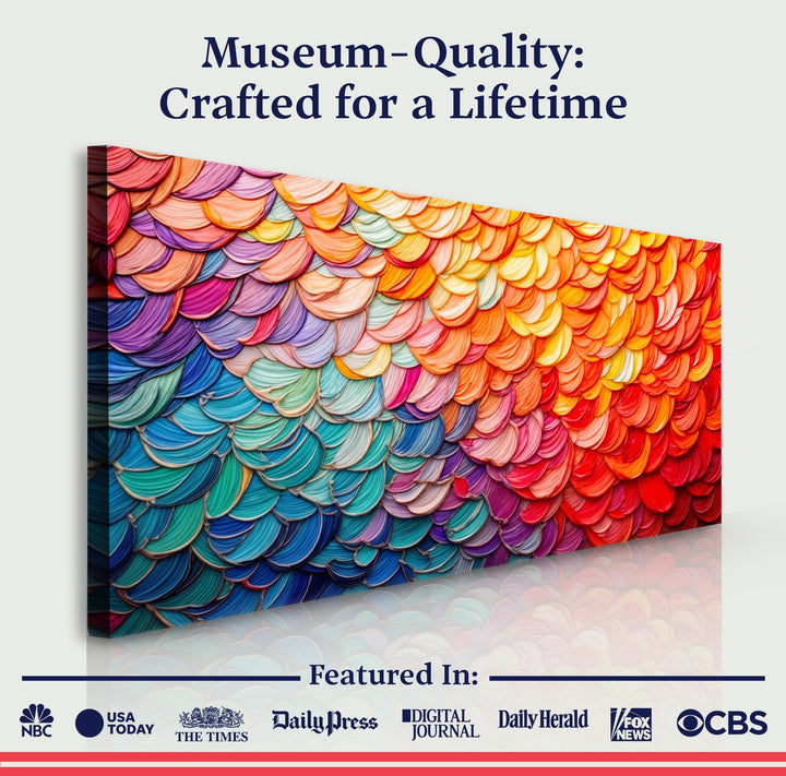 Fiery Dance Impasto Wall Art