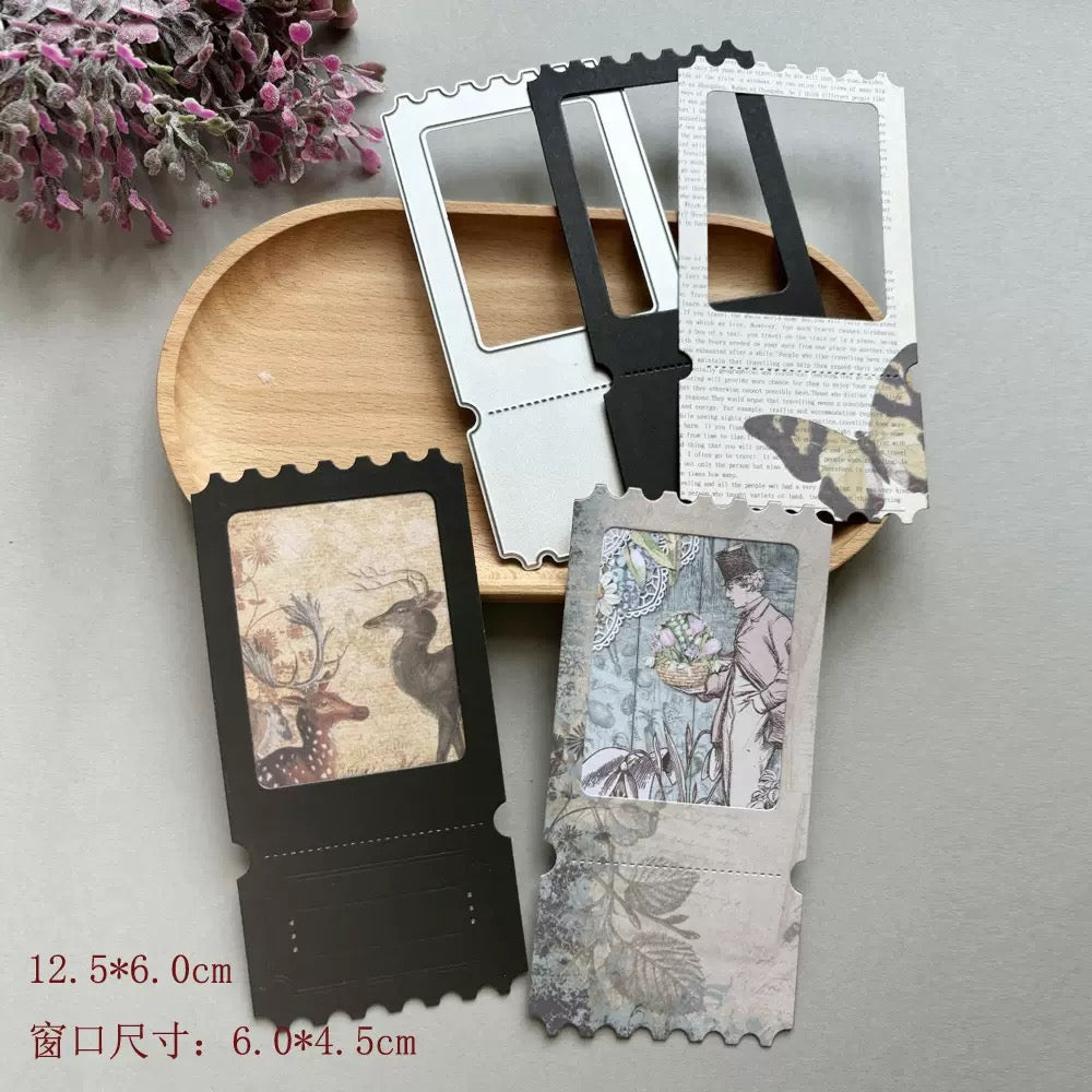 Large Postage Scrapbooking Cutting Die by Wizardi QJ05