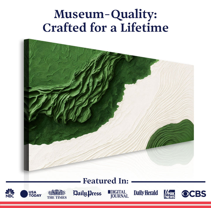 Green Rivers Abstract Wall Art IX