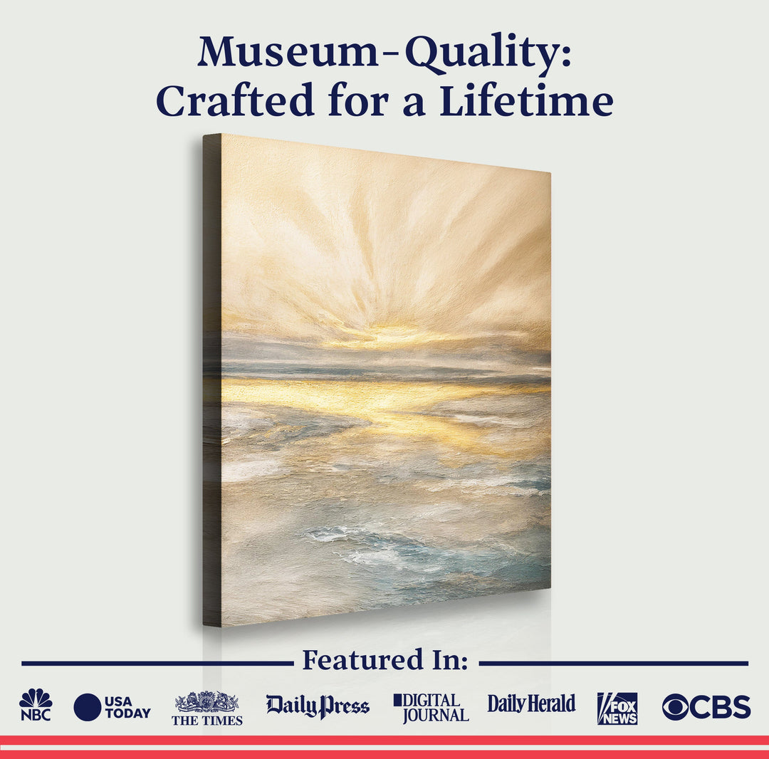 Abstract Sunrise By The Lakeside Wall Art