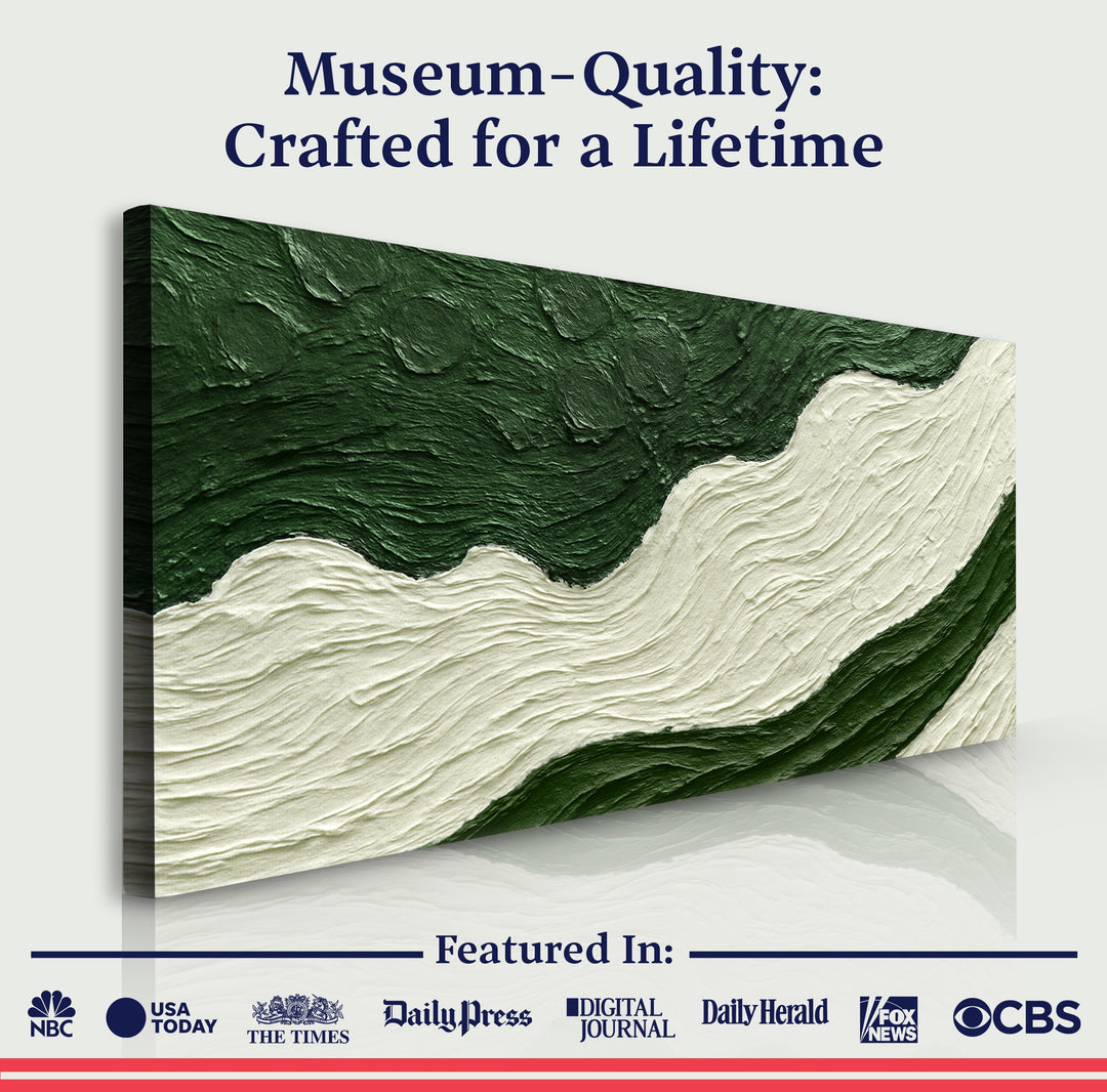 Green Rivers Abstract Wall Art VII