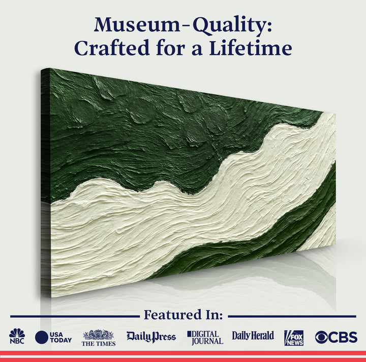 Green Rivers Abstract Wall Art VII