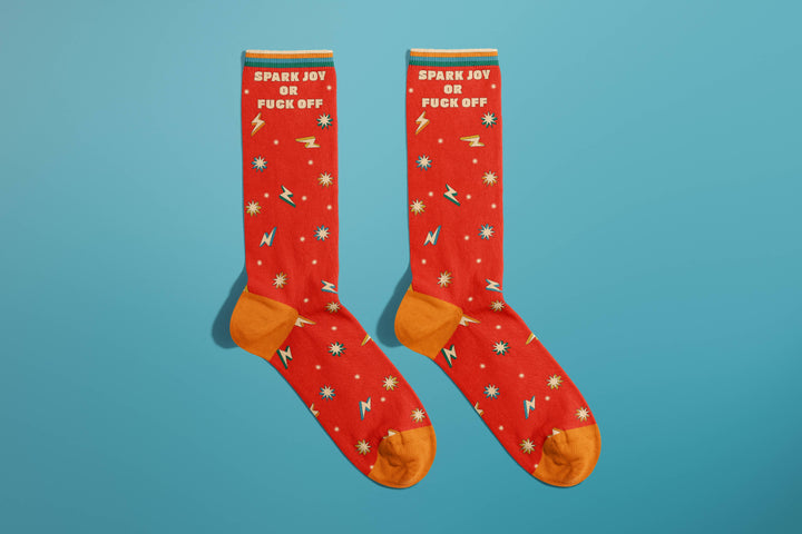 Spark Joy Or Fuck Off Socks