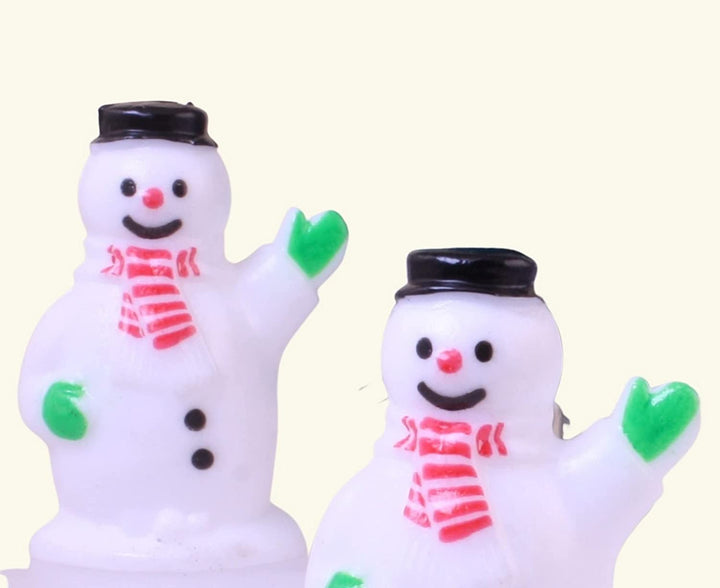 Vintage-Style Hand-Painted Miniature Snowman Figure