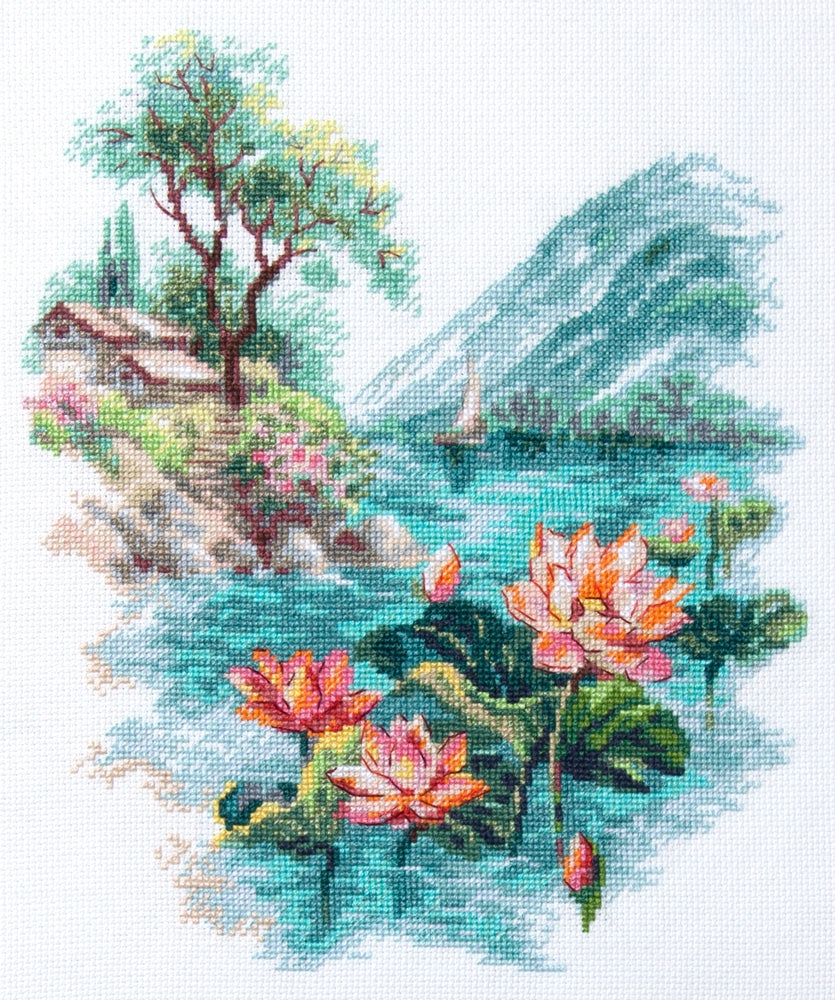 Blooming Lotuses 70-01 Counted Cross-Stitch Kit