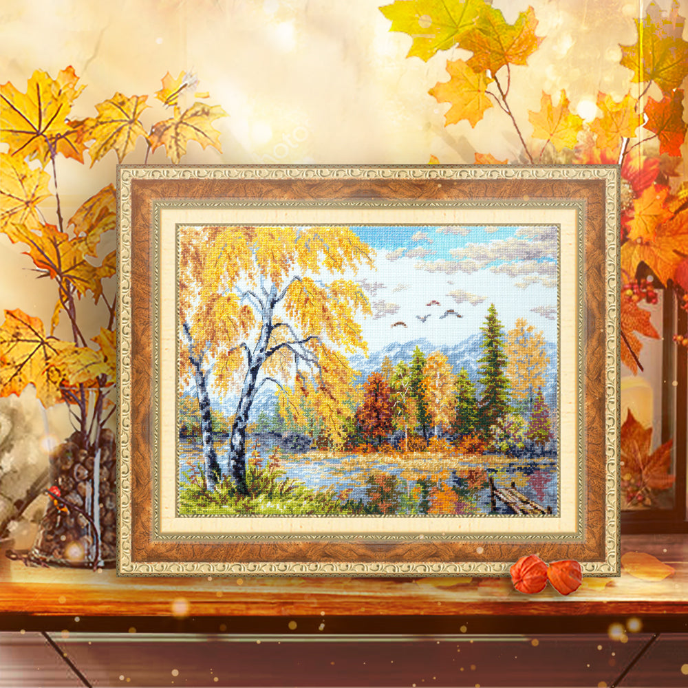 Golden October Counted Cross Stitch Kit by Magic Needle 70-02