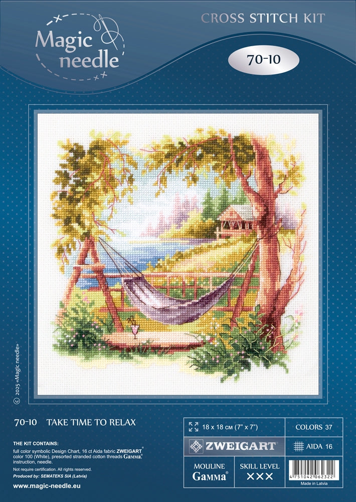 Take Time to Relax 70-10 Counted Cross-Stitch Kit
