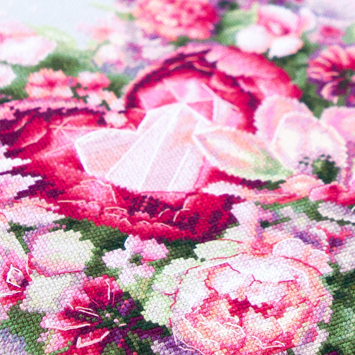 Blooming Heart Counted Cross Stitch Kit by Magic Needle 70-15