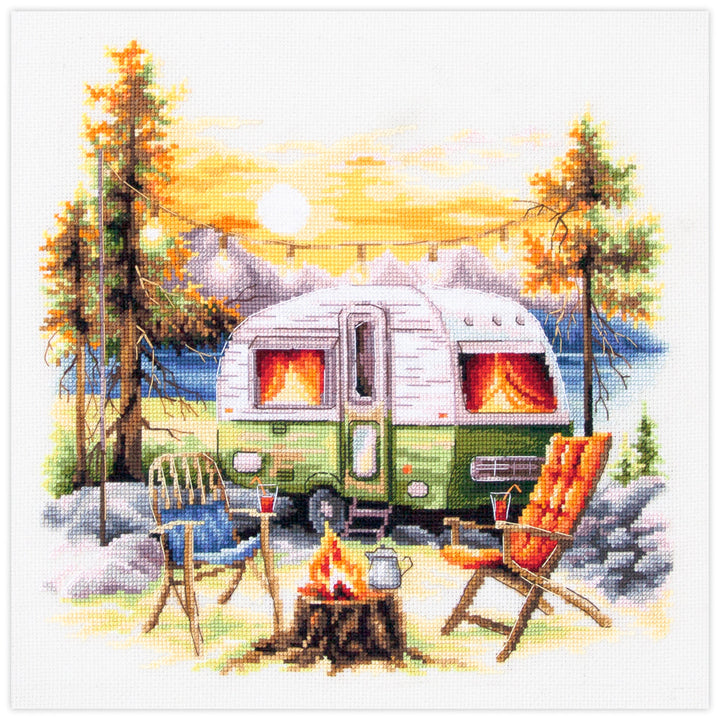 Our Weekend Counted Cross Stitch Kit by Magic Needle 70-26