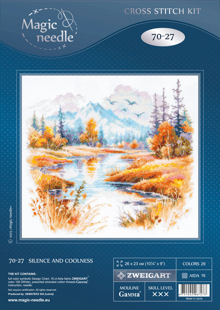 Silence and Coolness Counted Cross Stitch Kit by Magic Needle 70-27