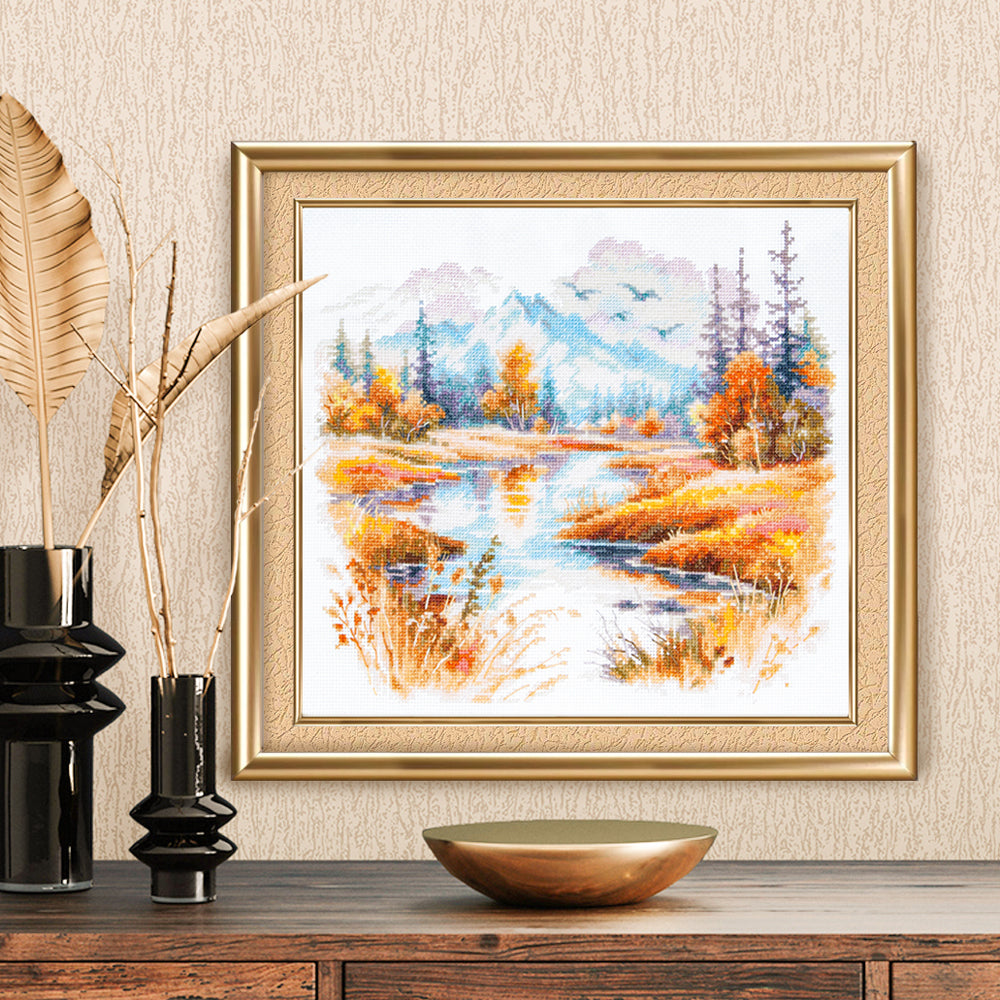 Silence and Coolness Counted Cross Stitch Kit by Magic Needle 70-27