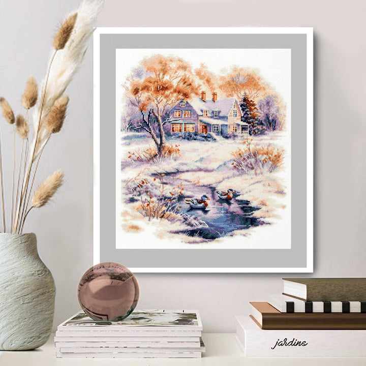 Early Winter Counted Cross Stitch Kit by Magic Needle 70-32