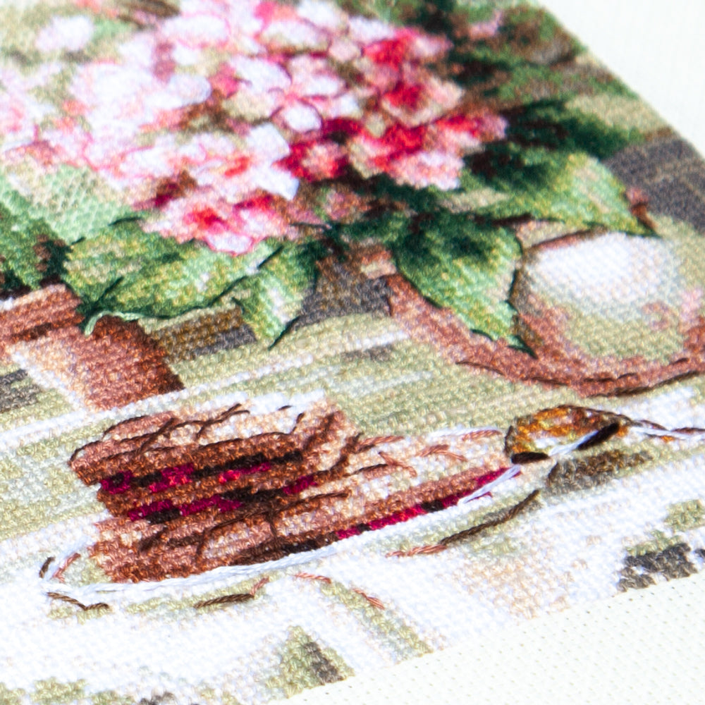 Morning in Rosy Tones Counted Cross Stitch Kit by Magic Needle 70-34