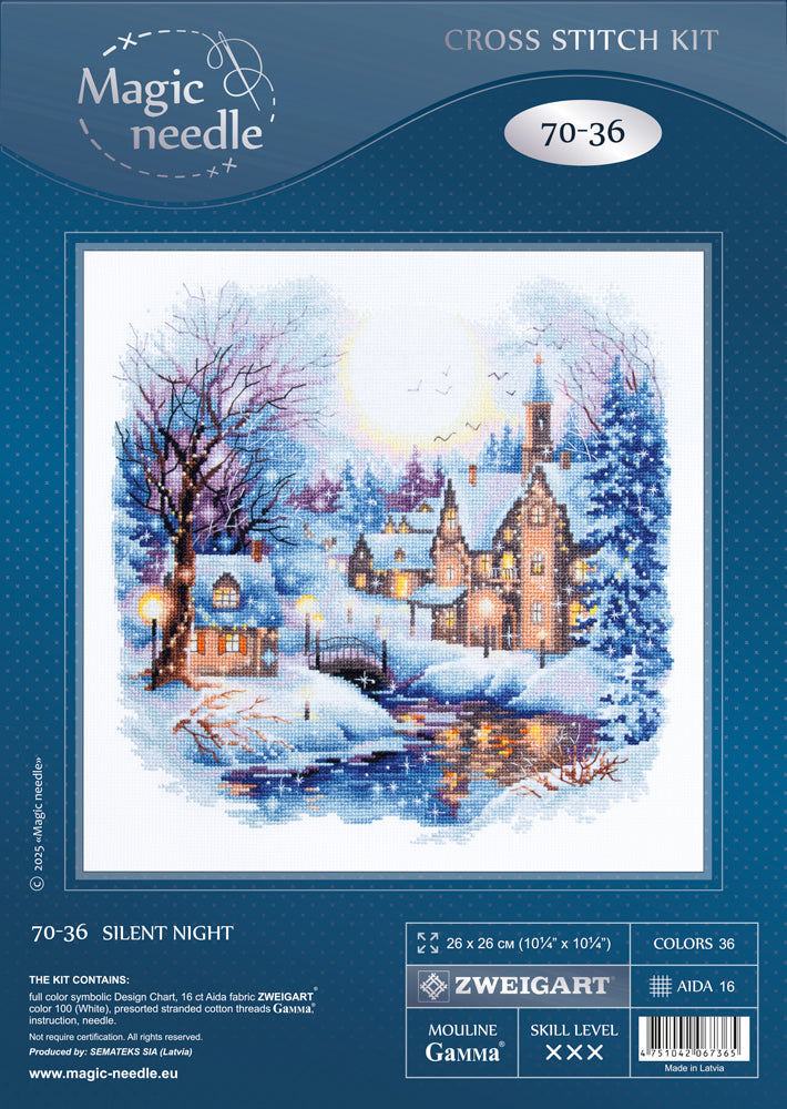 Silent Night Counted Cross Stitch Kit by Magic Needle 70-36
