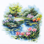 The Water Lily Pond Counted Cross Stitch Kit by Magic Needle 70-38