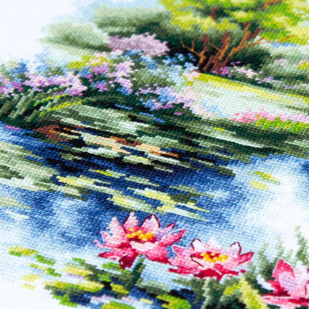 The Water Lily Pond Counted Cross Stitch Kit by Magic Needle 70-38