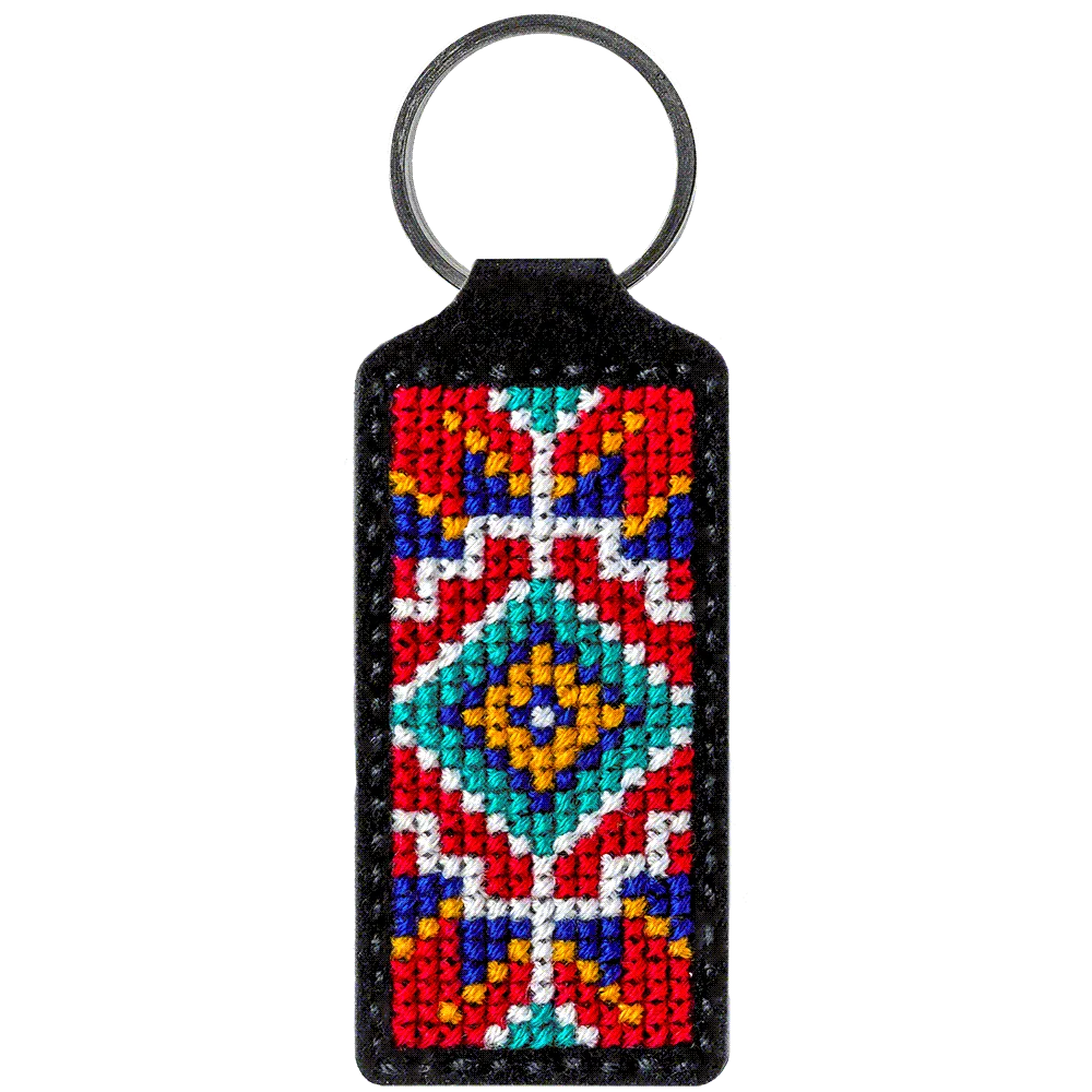 Ornament Key Chain Cross-stitch kit on artificial leather FLHL-021