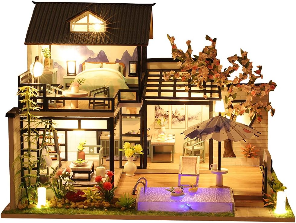 Miniature Wizardi Roombox Kit - Japanese Villa Dollhouse Kit