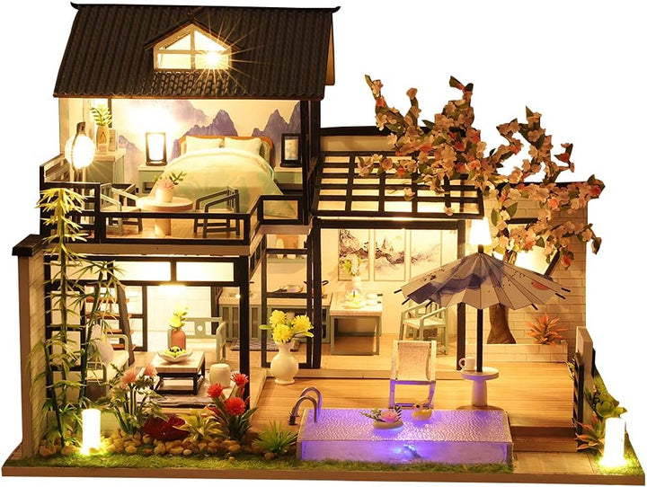 Miniature Wizardi Roombox Kit - Japanese Villa Dollhouse Kit