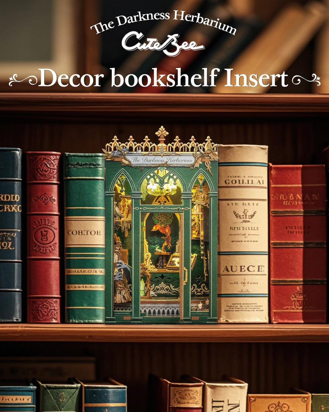 The Darkness Herbarium Dollhouse Kit - Miniature Wizardi Roombox Book Nook Kit Kit