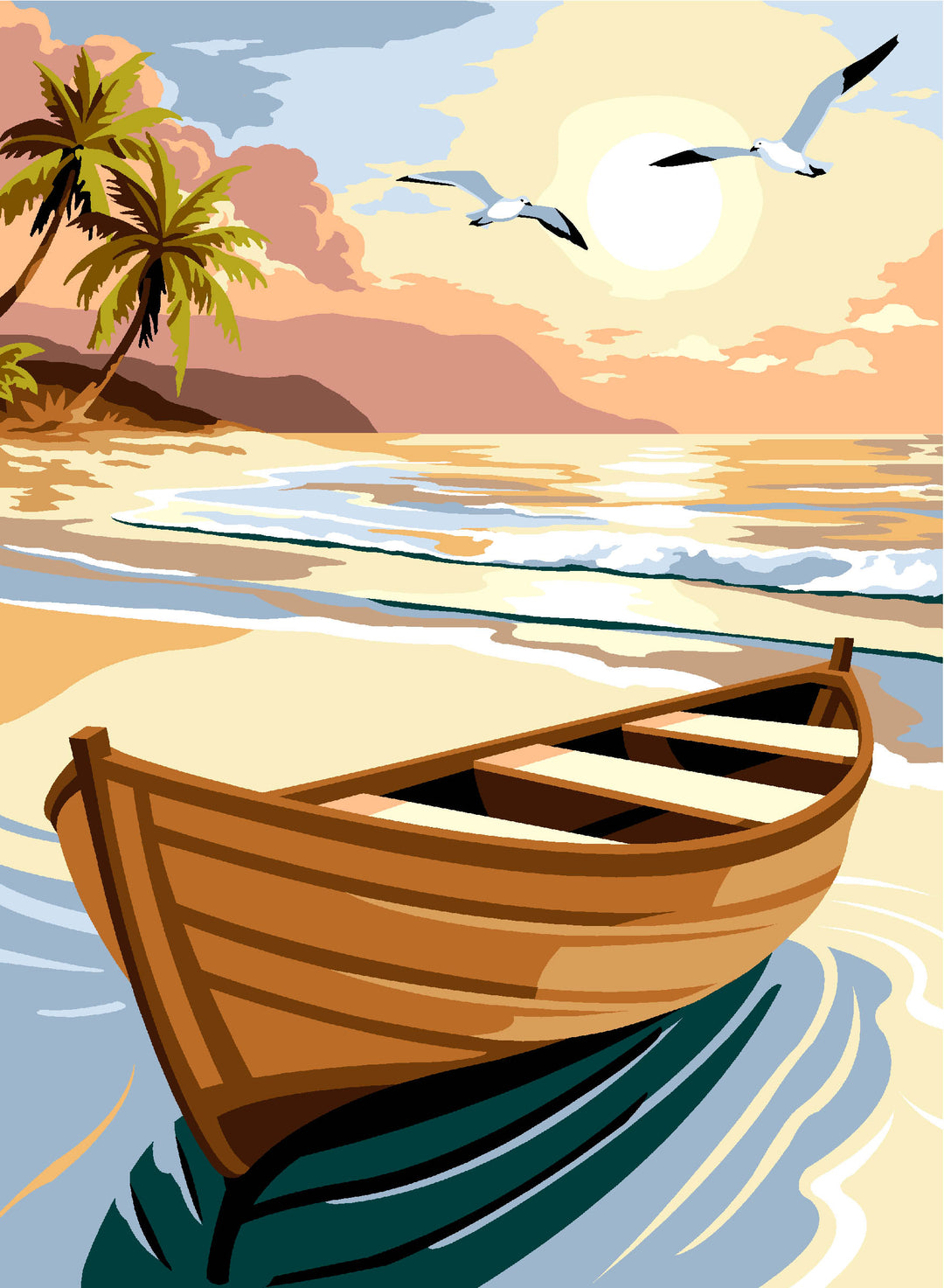 Boat Printed Tapestry Canvas for Half Stitch by Margot de Paris MRCU722376