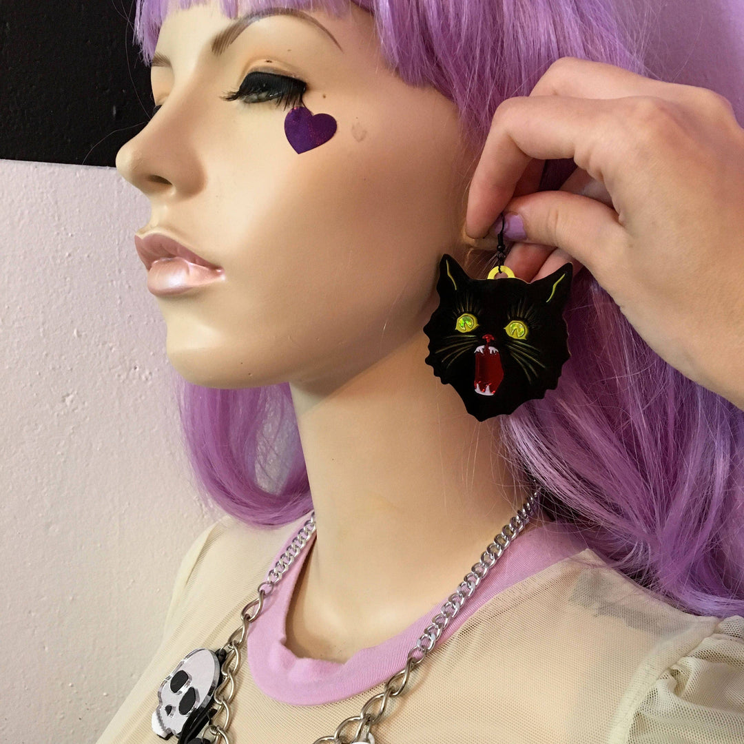 Scaredy Cat Statement Earrings