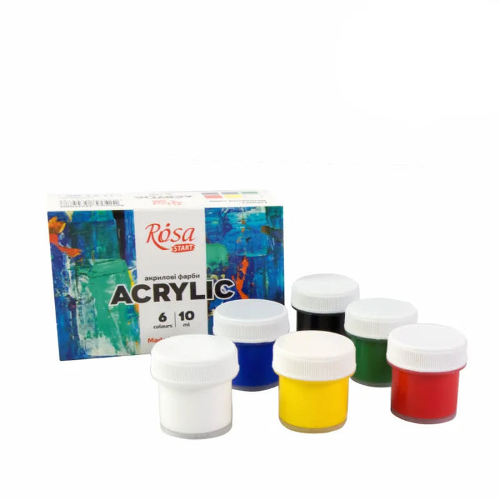 Rosa Start Color Acrylic Paint Set 6 colors (0.34 oz each)