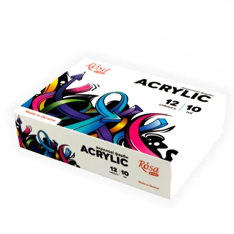 Rosa Start Graffiti Acrylic Paint Set 12 colors (0.34 oz each)