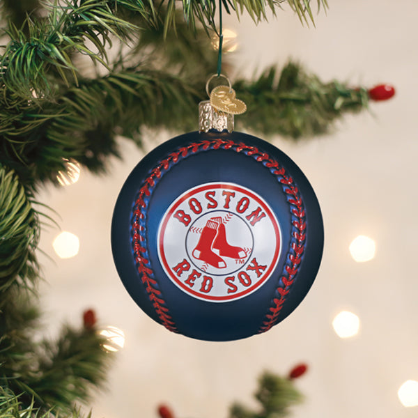 Red Sox Baseball Ornament
