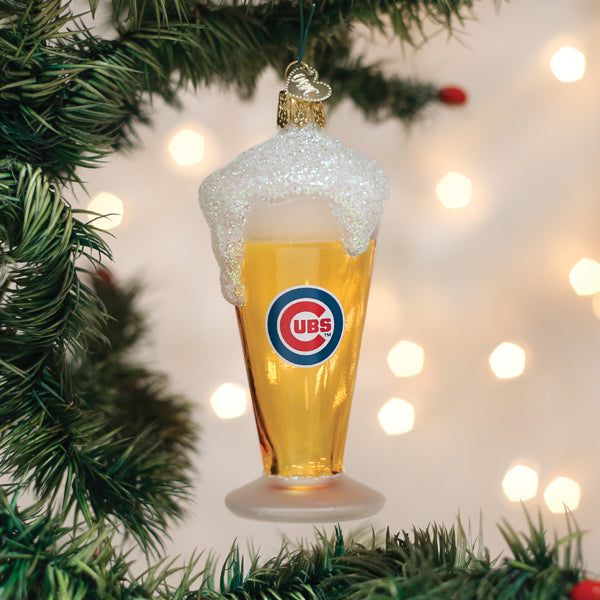 Cubs Glass Of Beer Ornament
