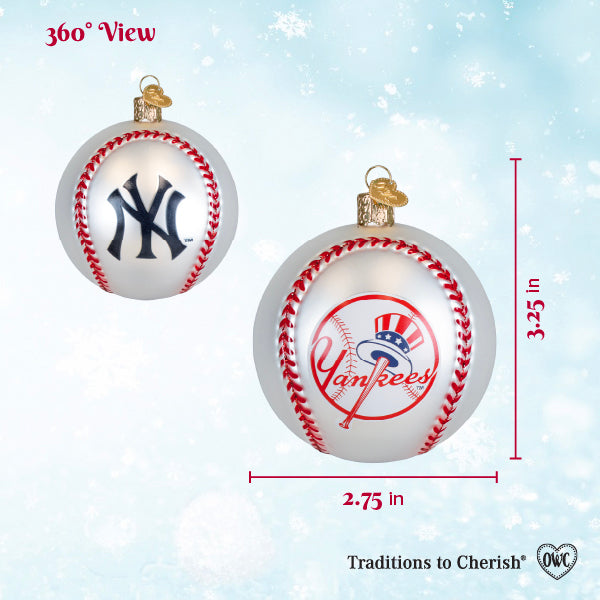 Yankees Baseball Ornament