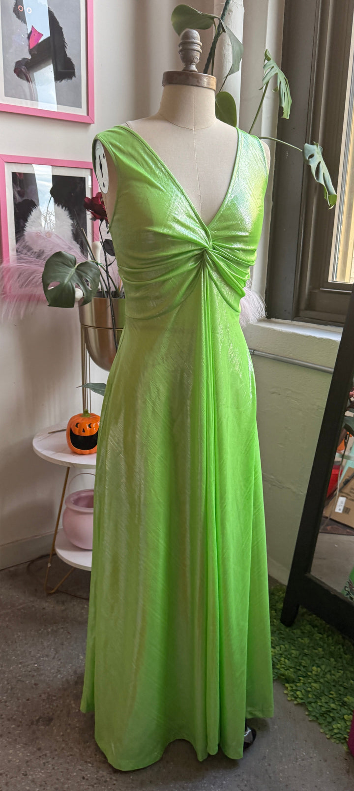 Siren Dress in Slime Queen Green
