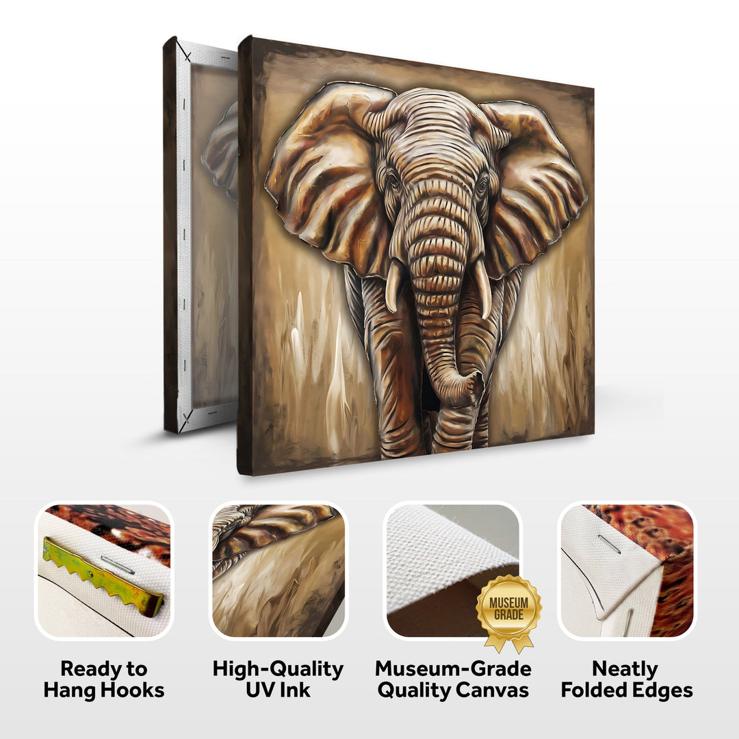 3D Elephant Wall Art