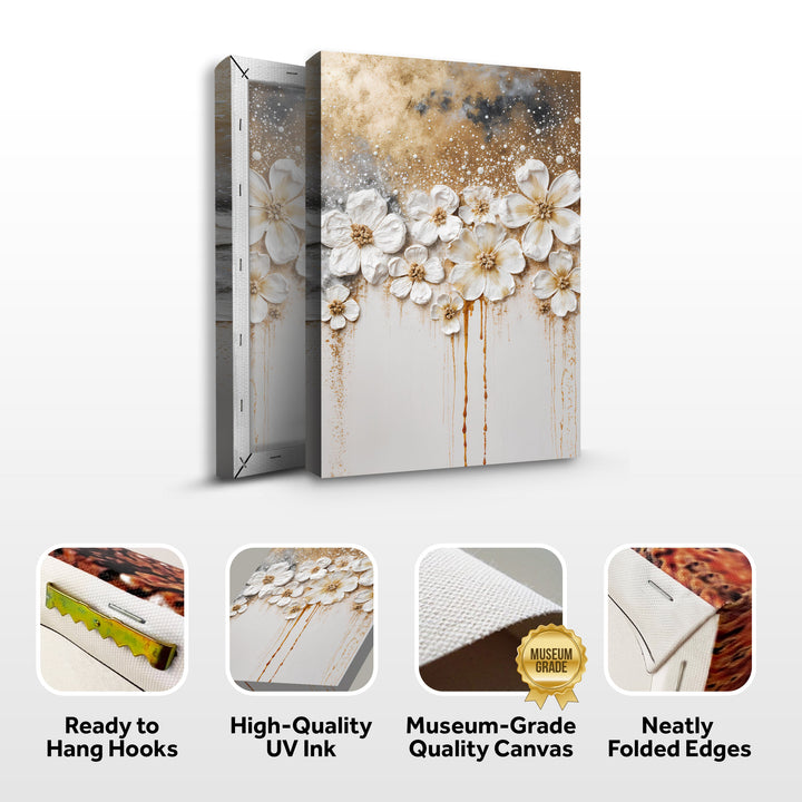 Gold Floral Wall Art