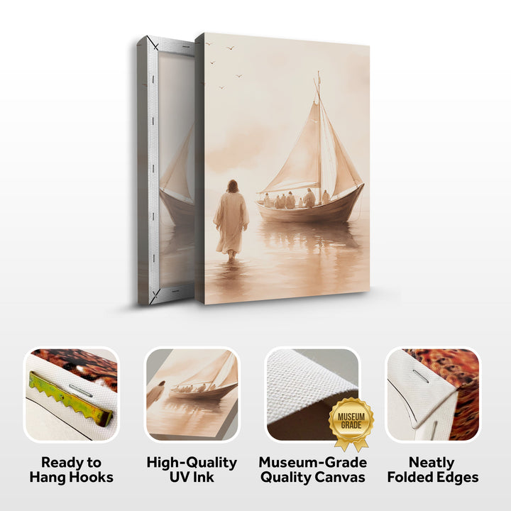 Jesus Christ Walking On Water Faith Wall Art VIII