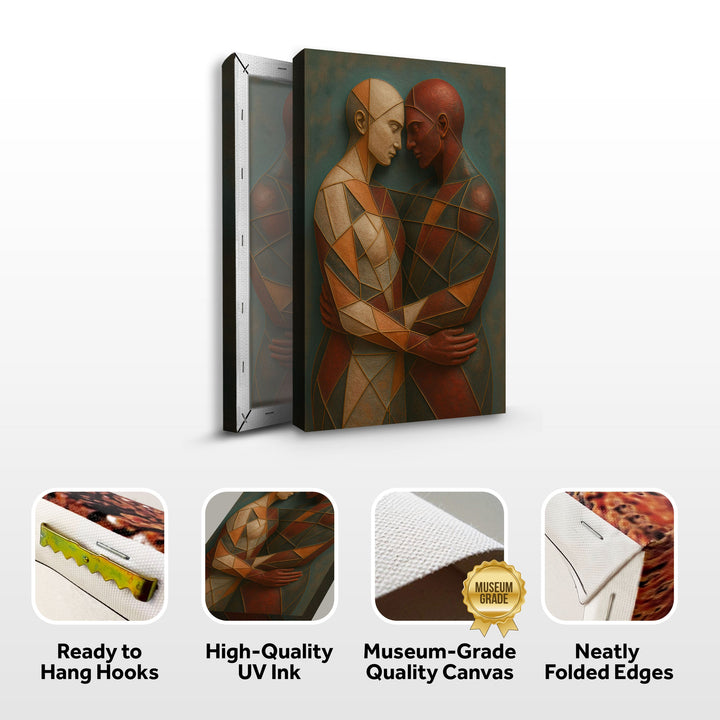 Embrace of Geometry Abstract Wall Art III