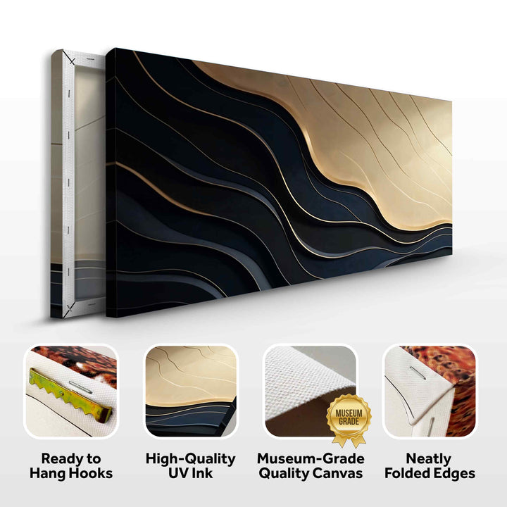 Black And Gold Minimalist Abstract VII