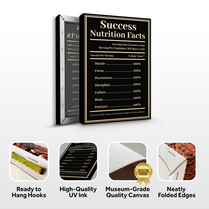 Ingredients For Success Motivational Wall Sign