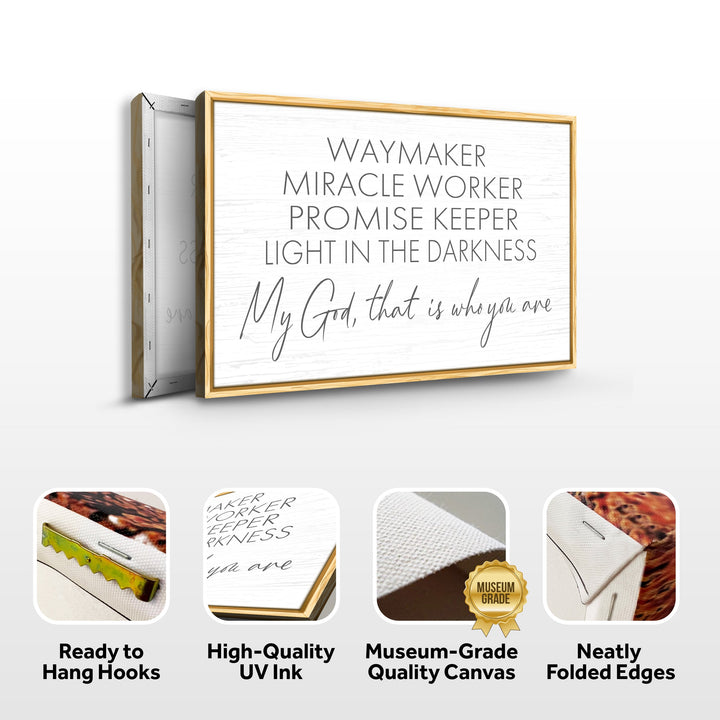 My God Way Maker Miracle Worker Faith Sign II