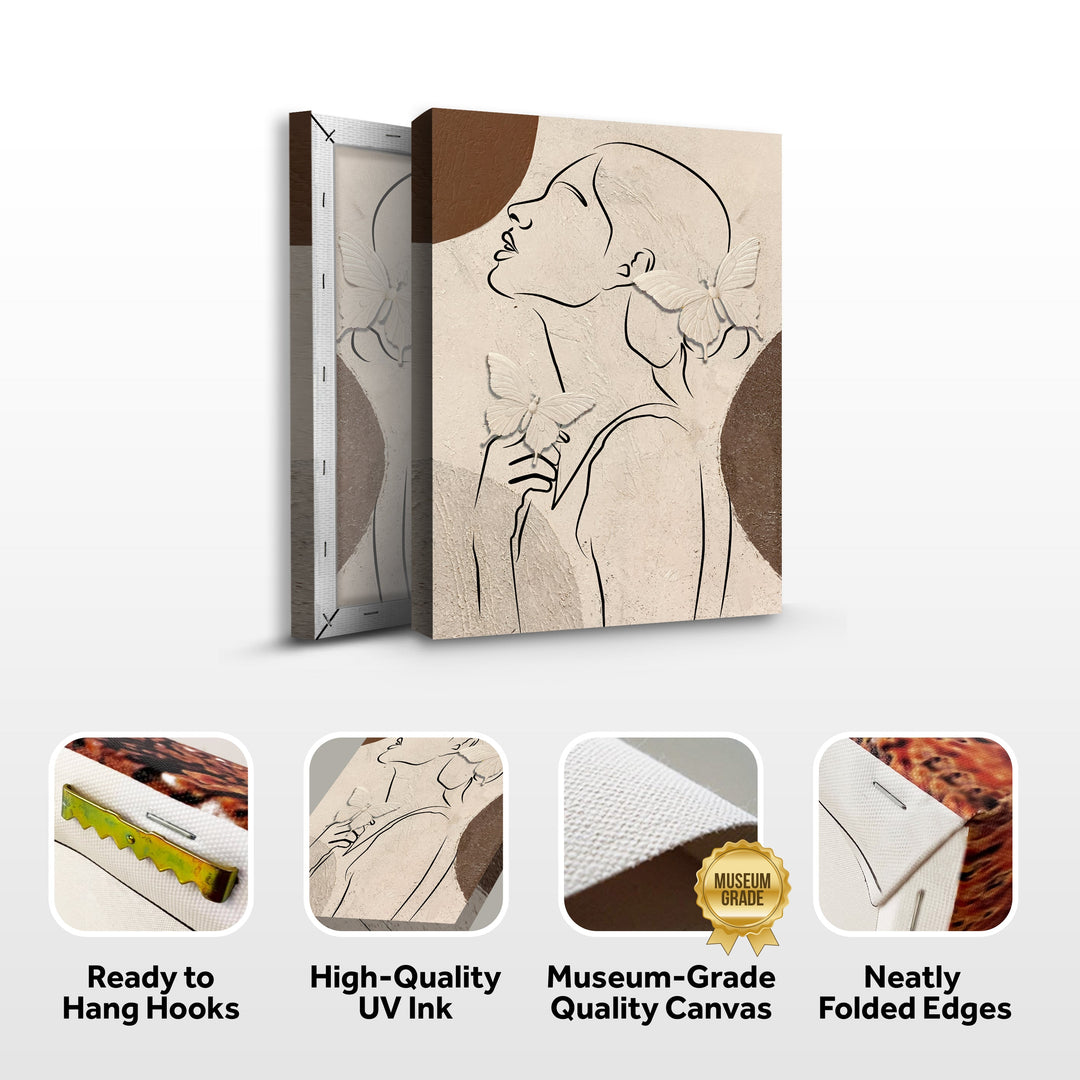 Minimalist Woman Line Art Canvas Wall Art