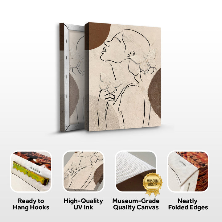 Minimalist Woman Line Art Canvas Wall Art