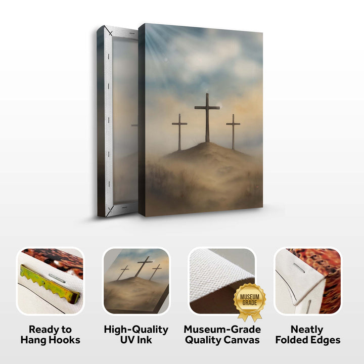 Three Crosses on Calvary Faith Wall Art II