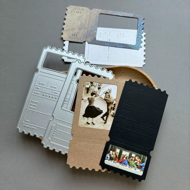 Large Postage Scrapbooking Cutting Die by Wizardi QJ05
