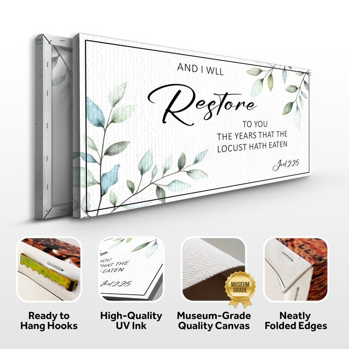 And I Will Restore To You - Joel 2:25 Faith Sign