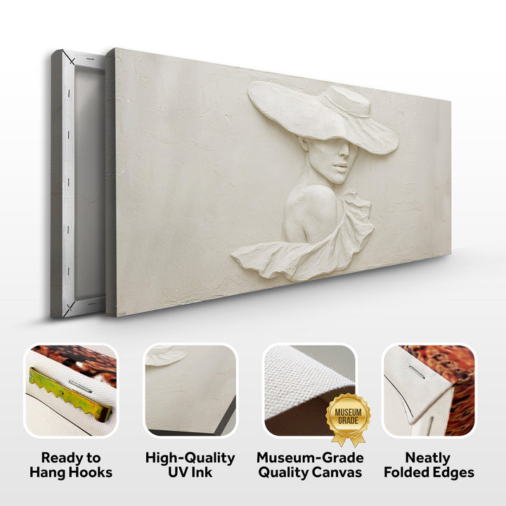 3D Minimalist Female Portrait Wall Art