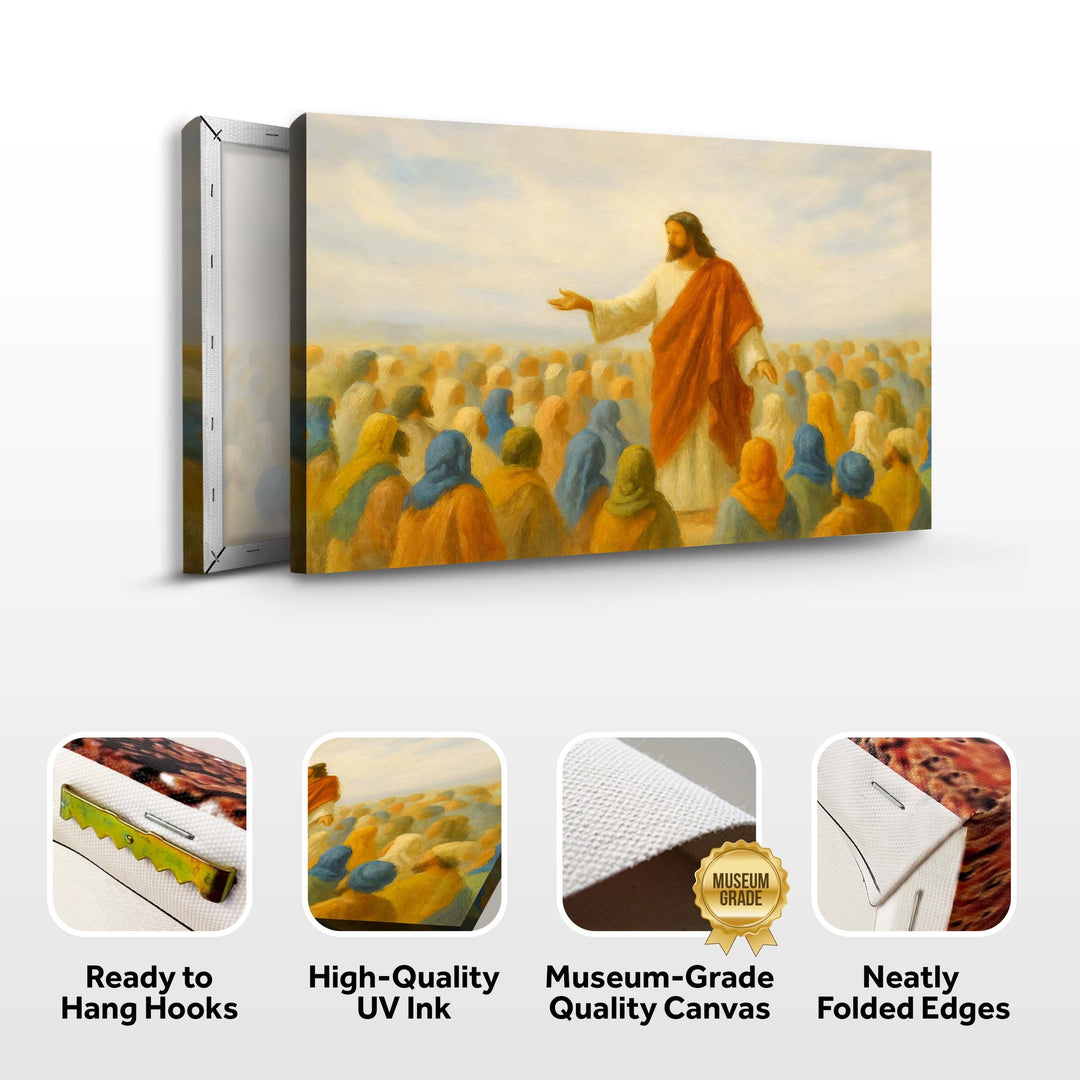 Jesus Speaking To Crowd Faith Wall Art II