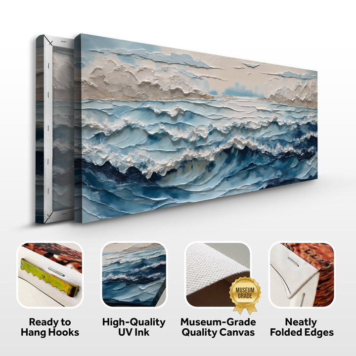 Ocean Embrace Impasto Wall Art