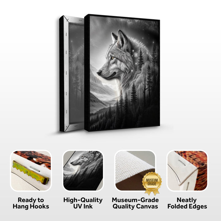 Wolf Double Exposure Wall Art II