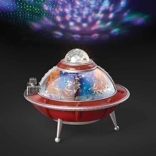 8.75" H Led Mus Swirl UFO Ship by Roman image